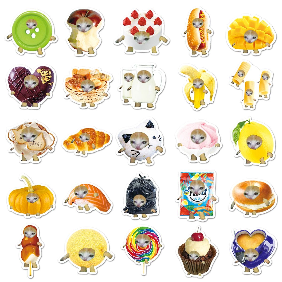 Funny Cat Head Stickers