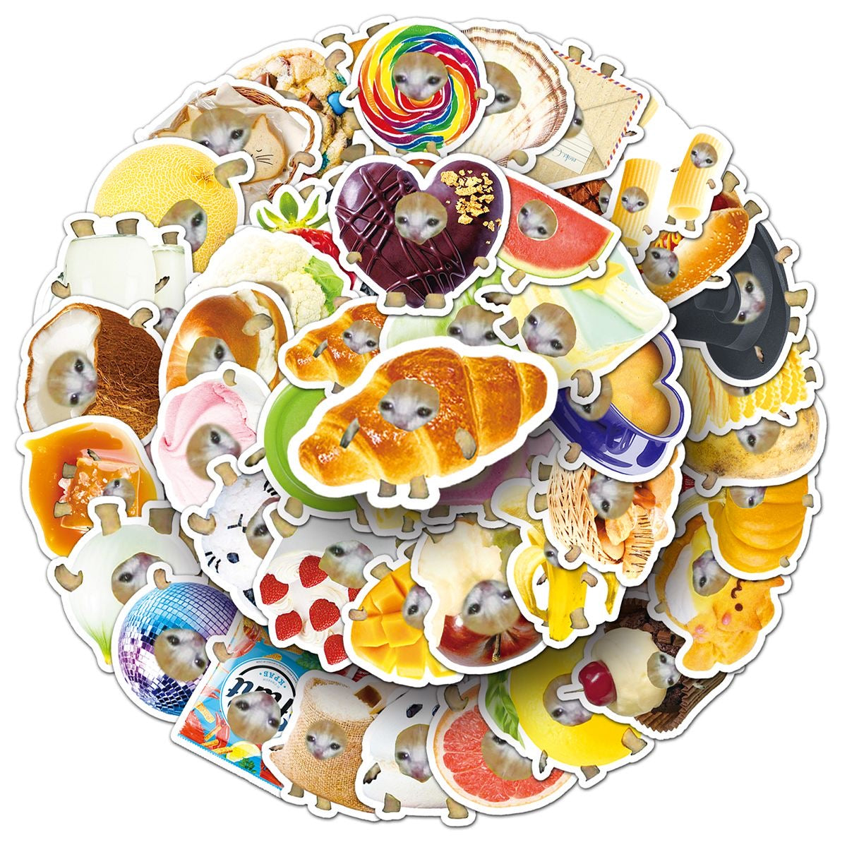 Funny Cat Head Stickers
