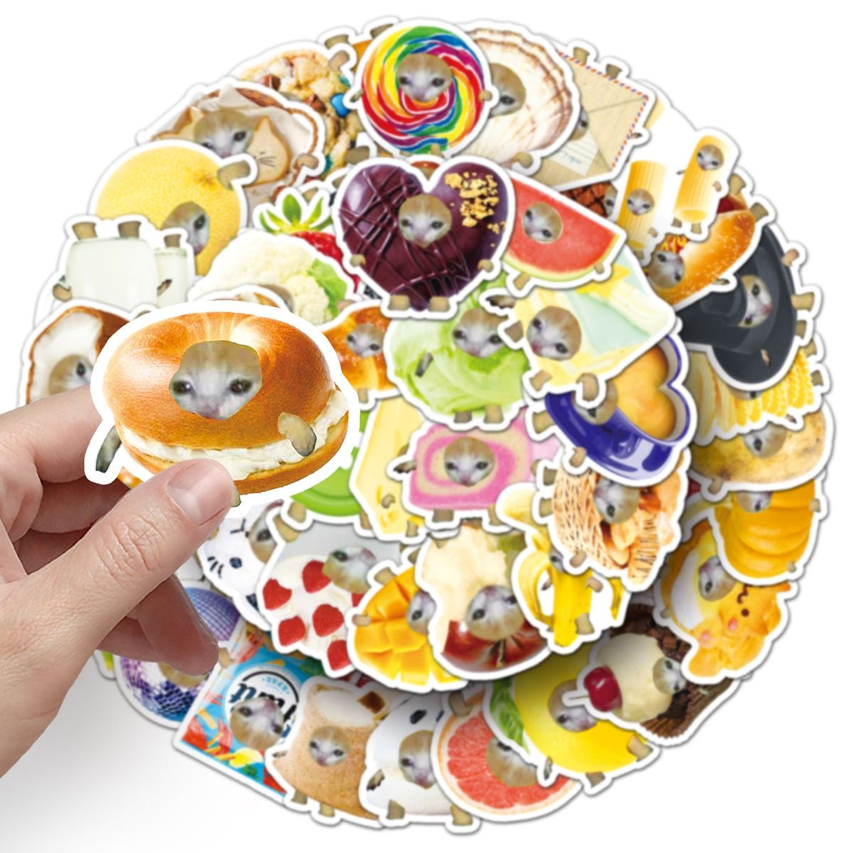 Funny Cat Head Stickers
