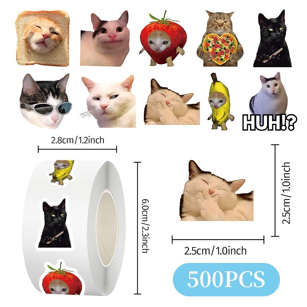 Hot selling realistic cat roll stickers