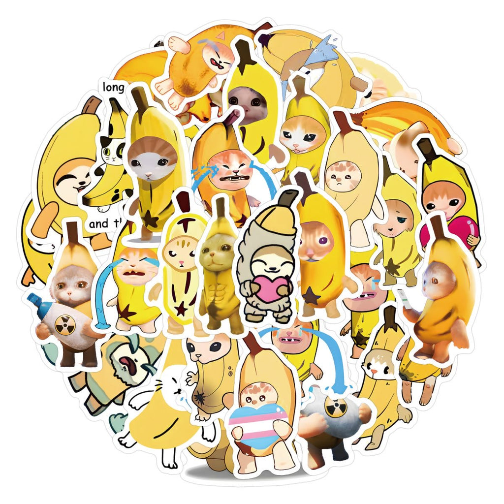 50 Unique Banana Cat Stickers
