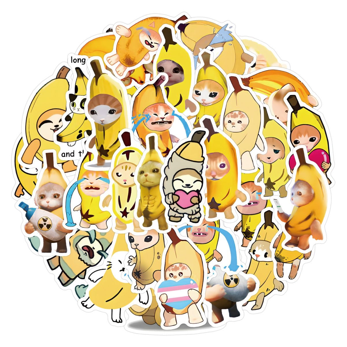 50 Unique Banana Cat Stickers