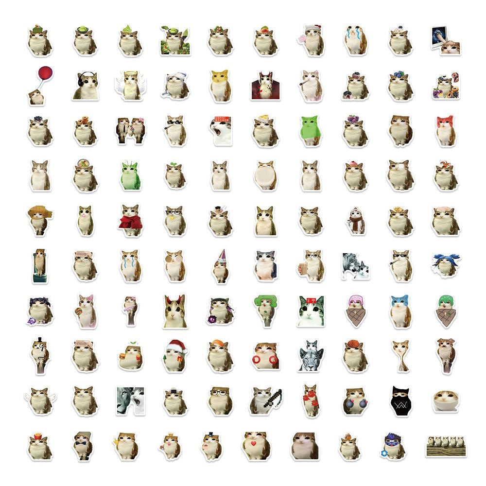Meowl Cute Abstract Meme Stickers