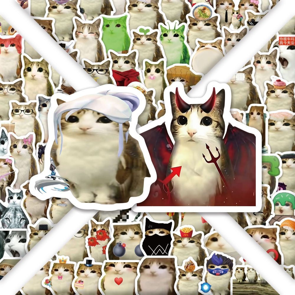 Meowl Cute Abstract Meme Stickers