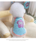 Kawaii Floral Print Cotton Sling Dog Tank Top, Breathable Korean INS Style Pet Summer Sleeveless Vest for Small Medium Dogs