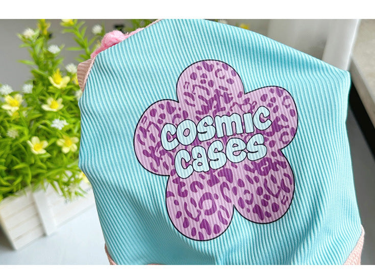 Kawaii Floral Print Cotton Sling Dog Tank Top, Breathable Korean INS Style Pet Summer Sleeveless Vest for Small Medium Dogs