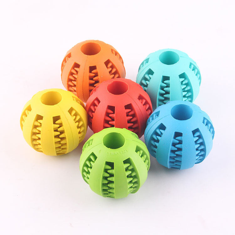 Silicone Leakage Food Treat Ball, Durable Teeth Cleaning Chew Toy for French Bulldog