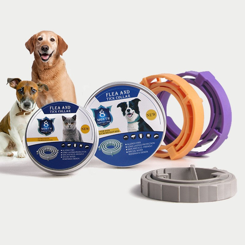 Natural Plant Essential Oil Pest Repellent Collar, Long Lasting Anti Flea Tick Mosquito Collar for Dogs & Cats