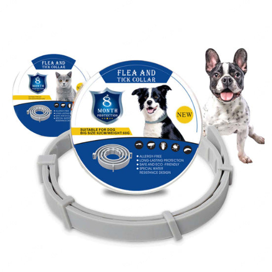 Natural Plant Essential Oil Pest Repellent Collar, Long Lasting Anti Flea Tick Mosquito Collar for Dogs & Cats