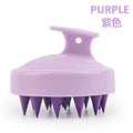 Pet Dog Bath Massage Brush, Soft Silicone Shampoo Scrubber Comb with Handle, Gentle Scalp Grooming Tool for Dog Shower Cleaning
