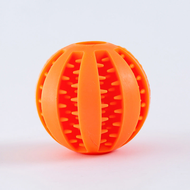 Silicone Leakage Food Treat Ball, Durable Teeth Cleaning Chew Toy for French Bulldog