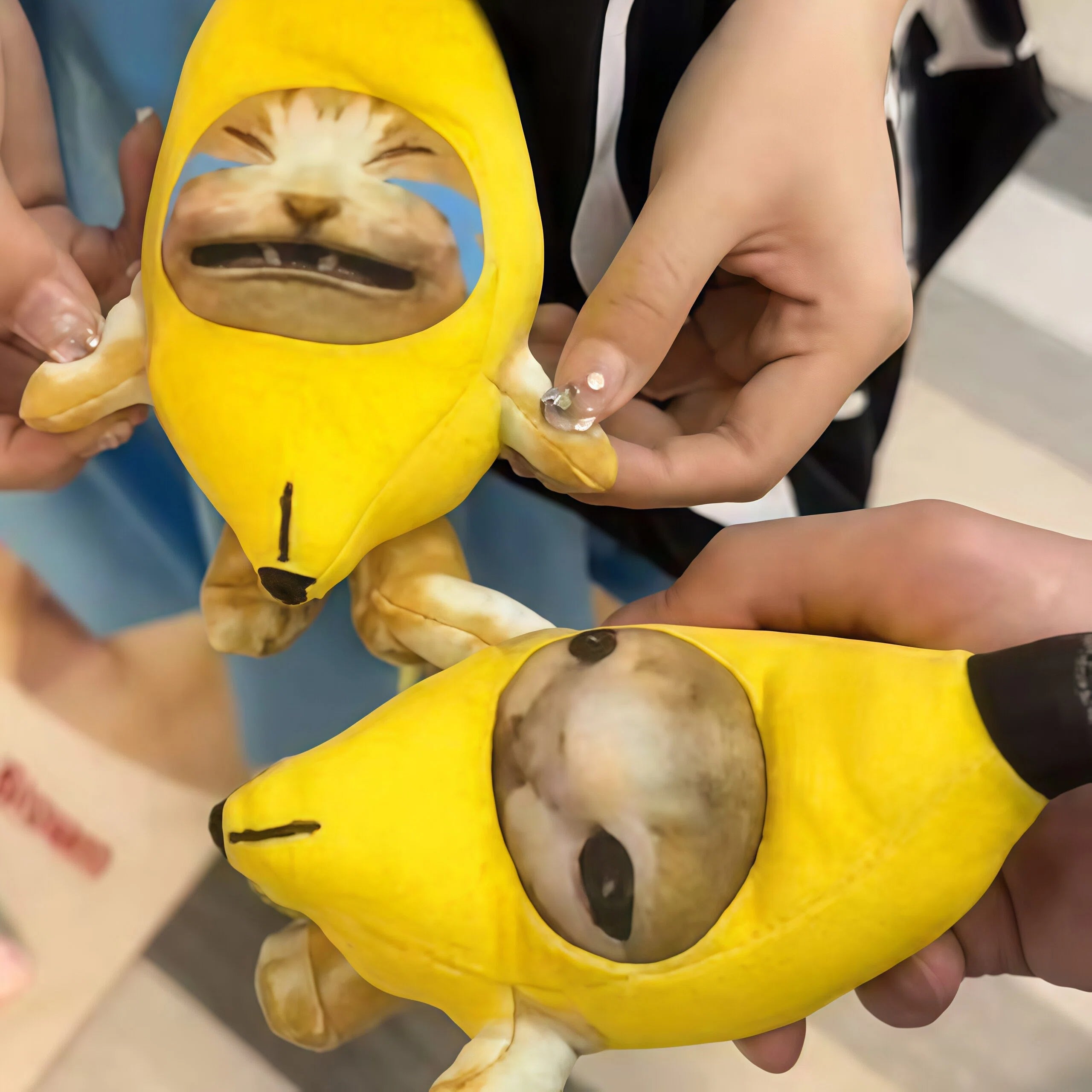 Banana Cat Squeeze Sound Plush Toy Charm