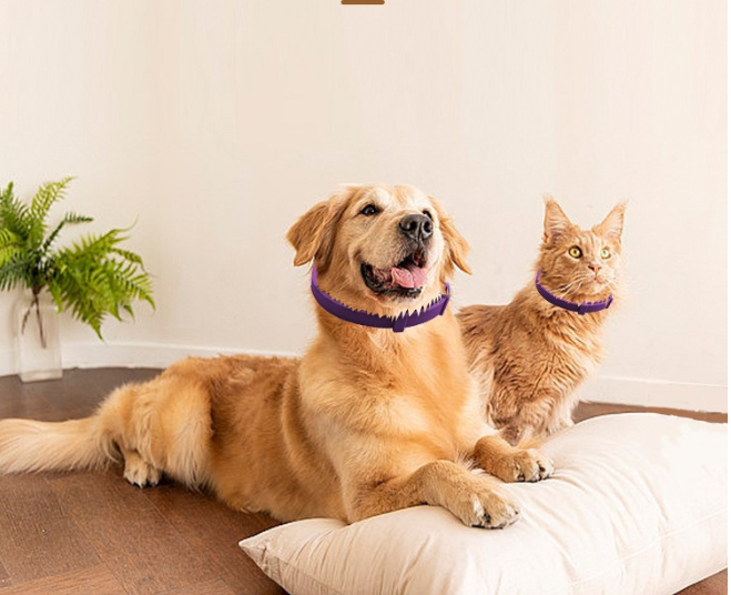 Natural Plant Essential Oil Pest Repellent Collar, Long Lasting Anti Flea Tick Mosquito Collar for Dogs & Cats