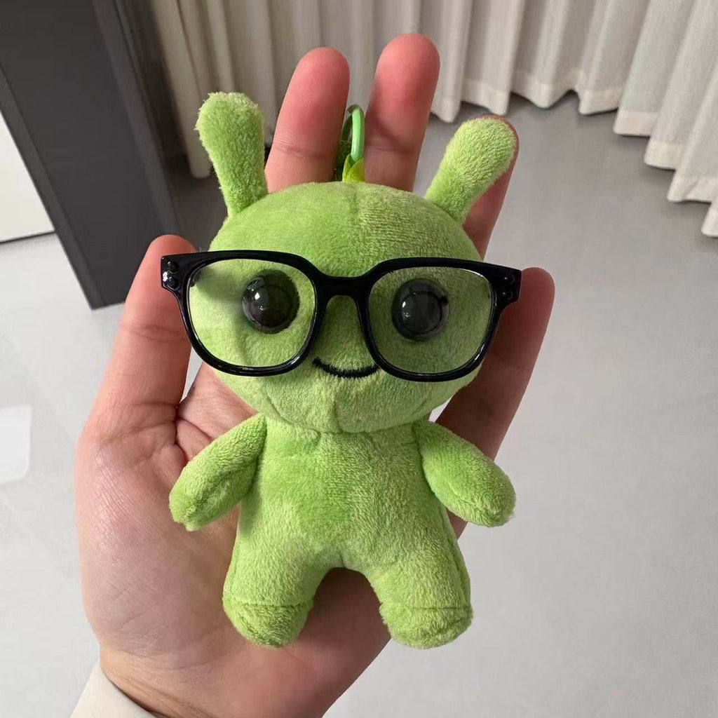 Cute Eyeglass Alien Plush Charm