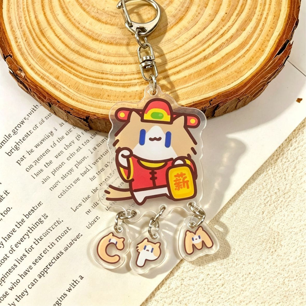 Salary Cat Kitten Keychain