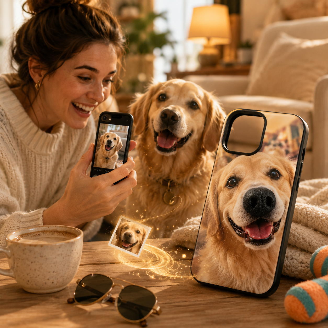 Send your dog photo｜Custom 3D squishy nose dog phone case