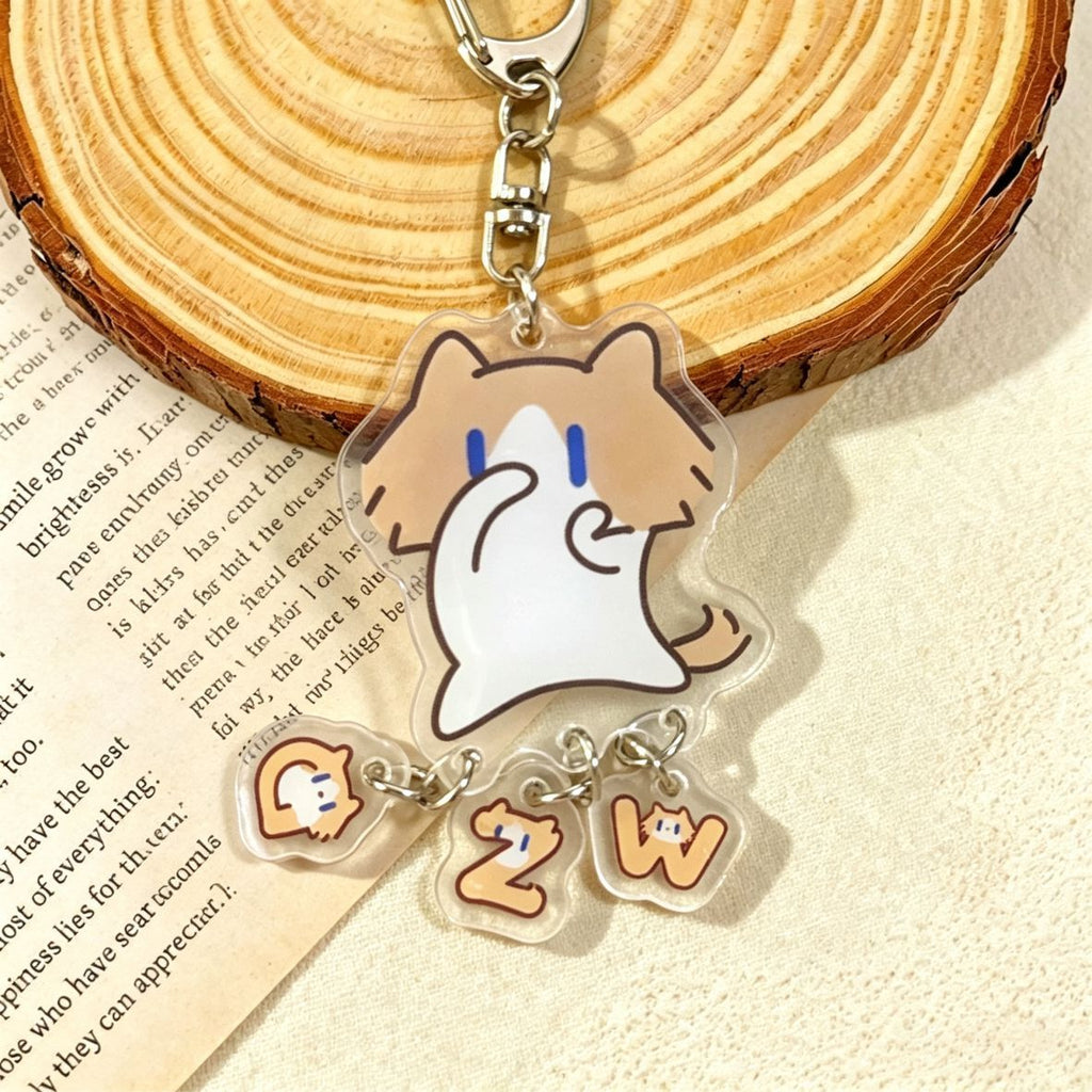 Salary Cat Kitten Keychain