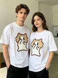 Monthly salary Meow printed top, student couple top, T-shirt, unisex