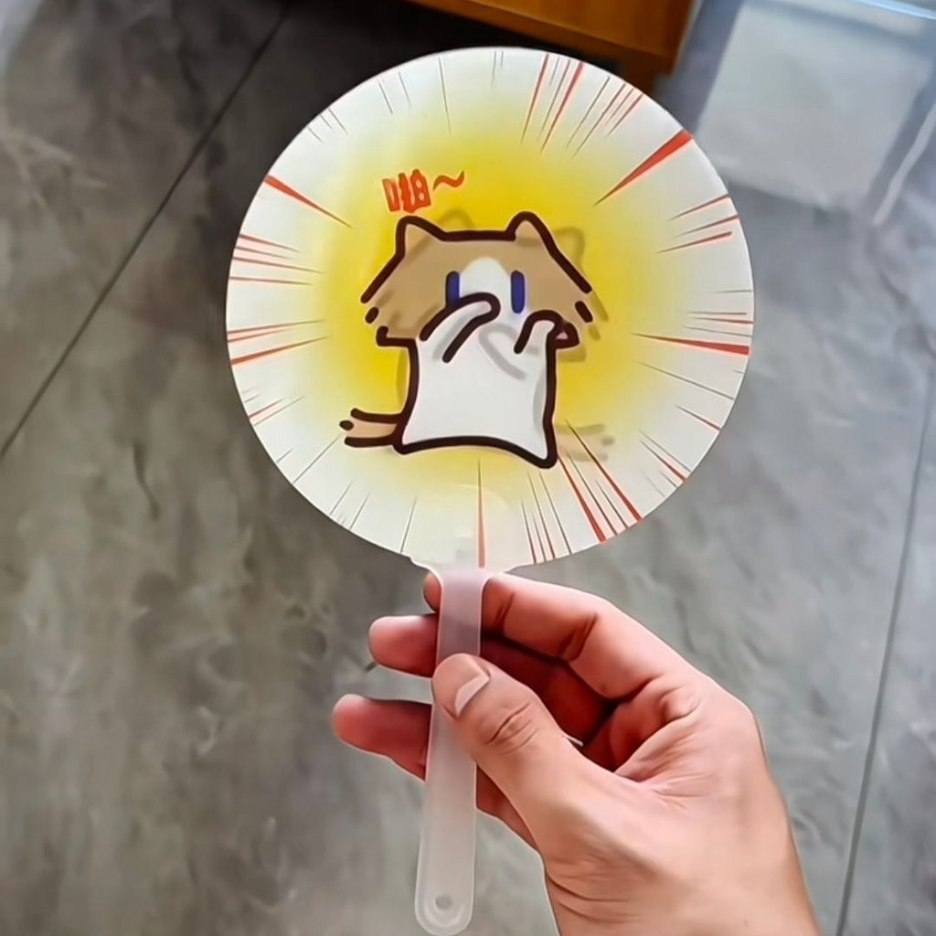 Viral Meme Lenticular Hand Fan | 3D Flip Changing Image Cartoon Meme Fan