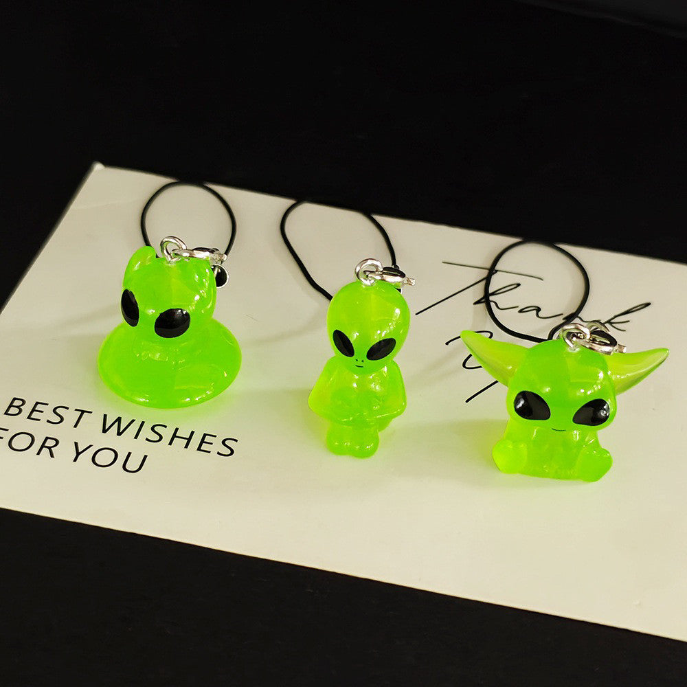 Luminous Alien Unique Phone Lanyard