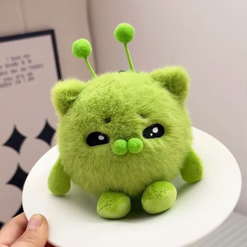 Banana Haji Mi Green Alien Cat Egg Plush Charm