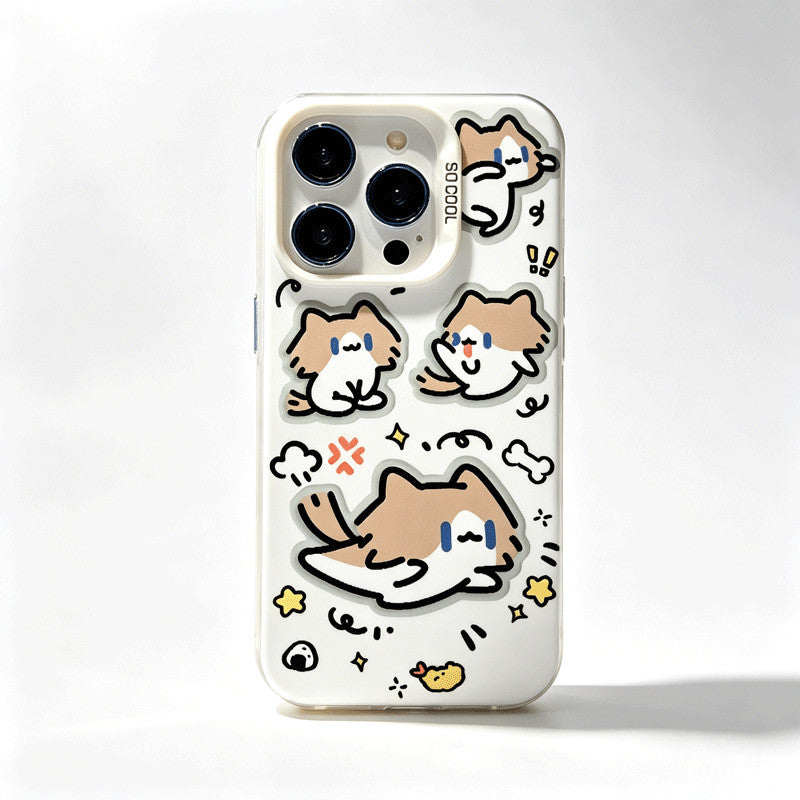 Cartoon Monthly‑Salary Cat with Paws for iPhone