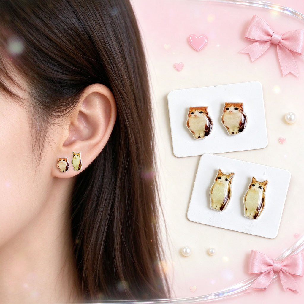 Meowl Cute Stud Earrings(925 Sterling Silver Posts)