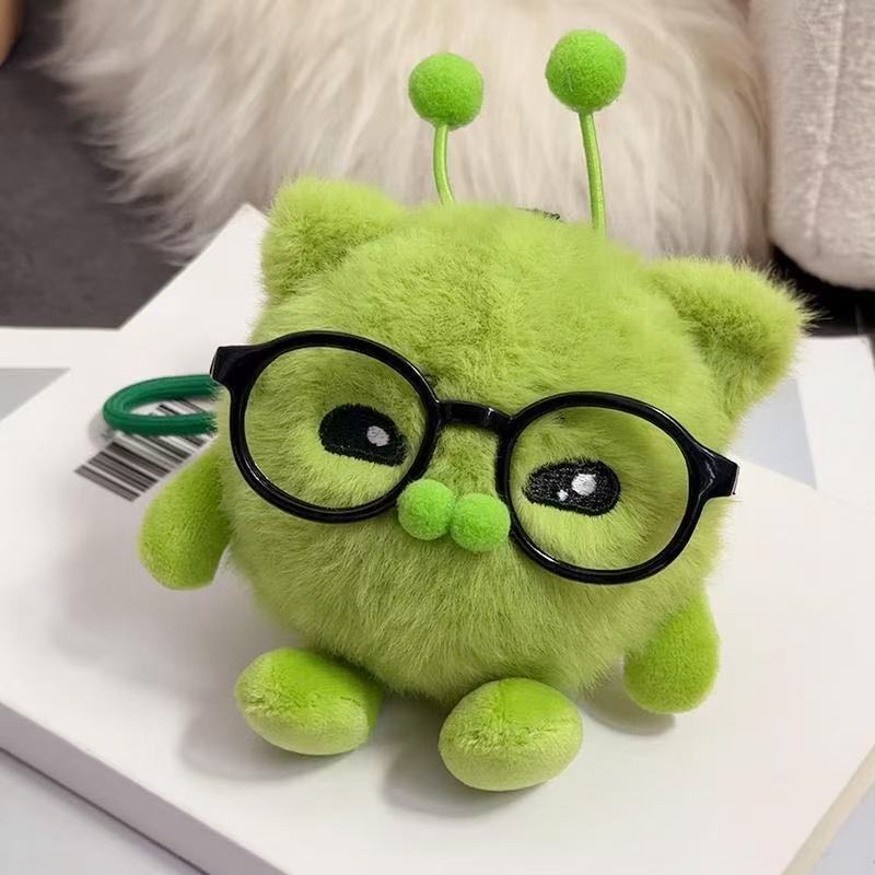 Banana Haji Mi Green Alien Cat Egg Plush Charm