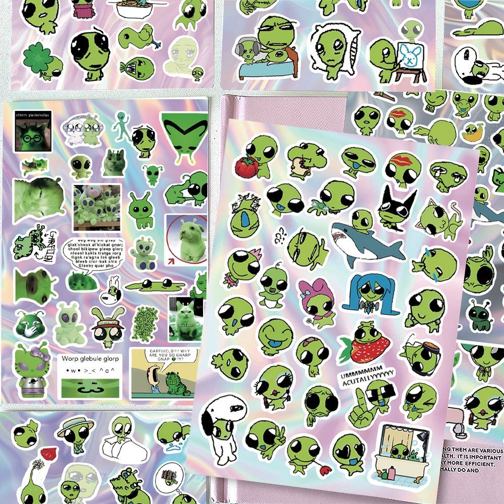 Alien Die-Cut Stickers (Set of 8)