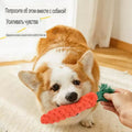 Carrot Shaped Cotton Linen Dog Rope Chew Toy, Durable Teeth Cleaning Interactive Molar Toy for Puppies & Medium Large Dogs