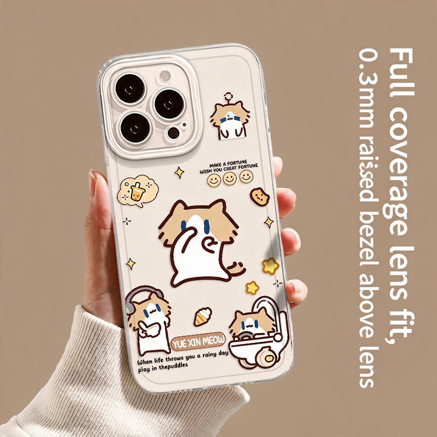 Monthly‑salary Cat Phone Case, Cute Couple Case Compatible with iPhone