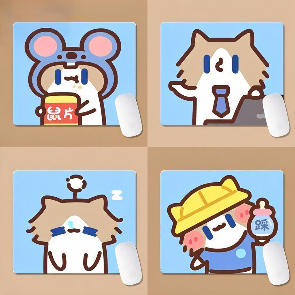 月薪喵鼠标垫可爱办公写字桌垫