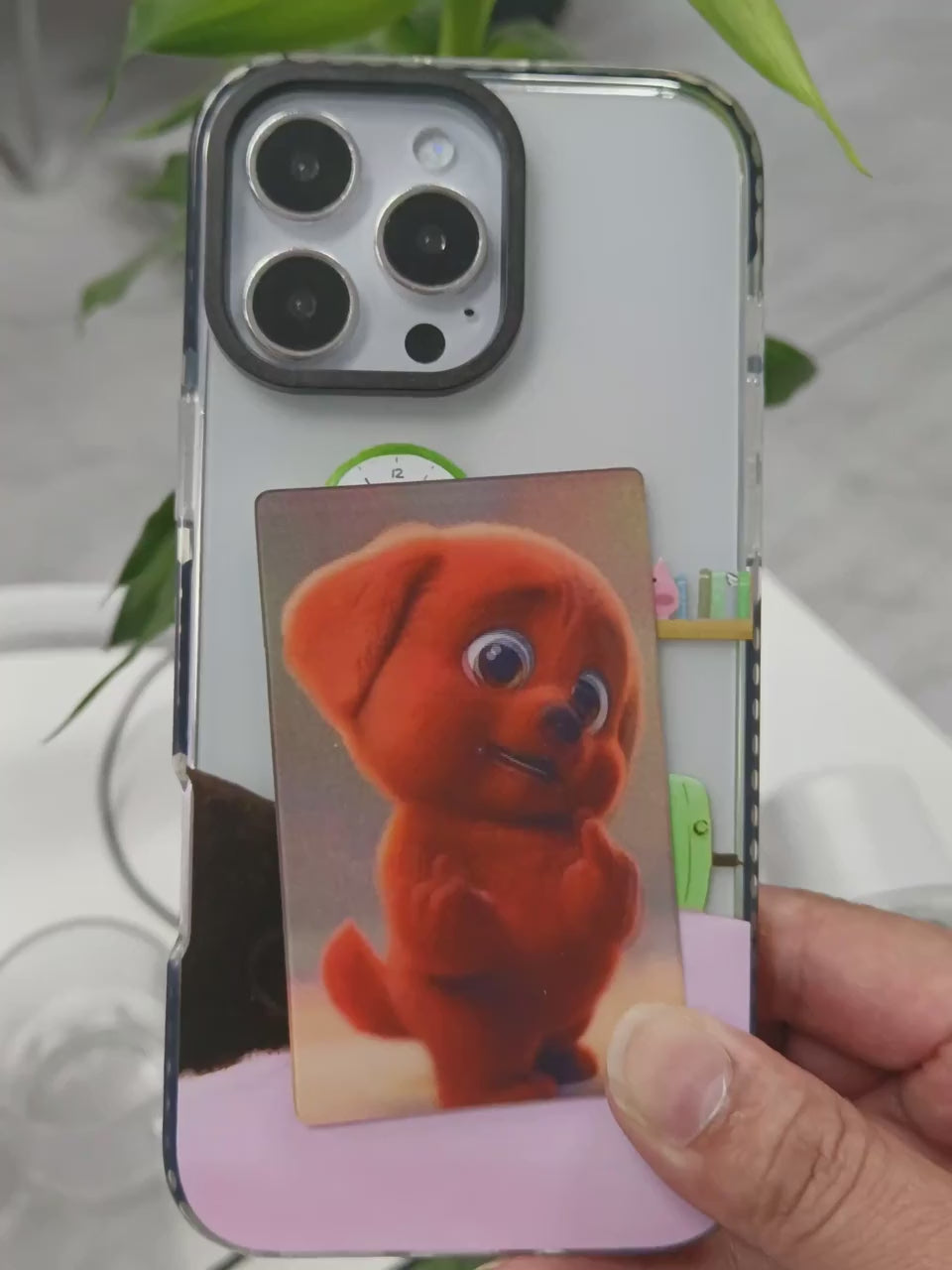 Red Puppy Lenticular Card
